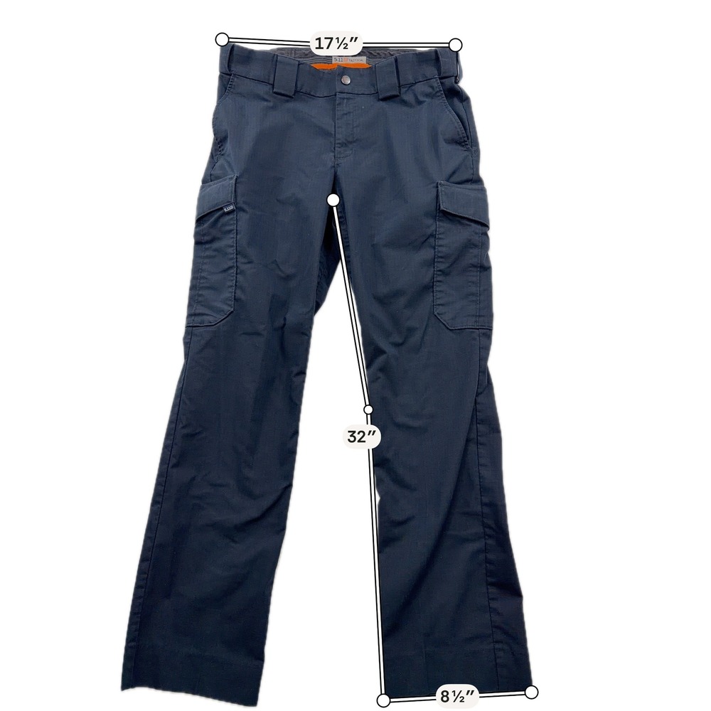 5.11 Tactical Cargo Pants Size 12 Ripstop Utility Pockets Navy Blue Womens